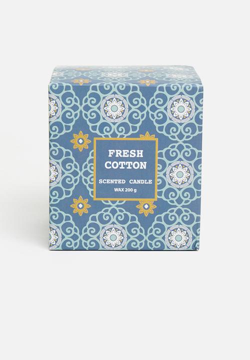 H&S - Glass Candle - Blue