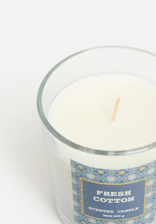 H&S - Glass Candle - Blue