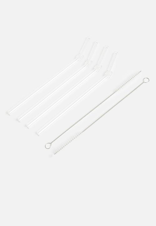 Nicolson Russell - Vintage glass straw set of 4 - Clear