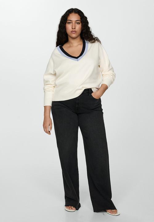 MANGO - Plus Sweater Liga - Light Beige