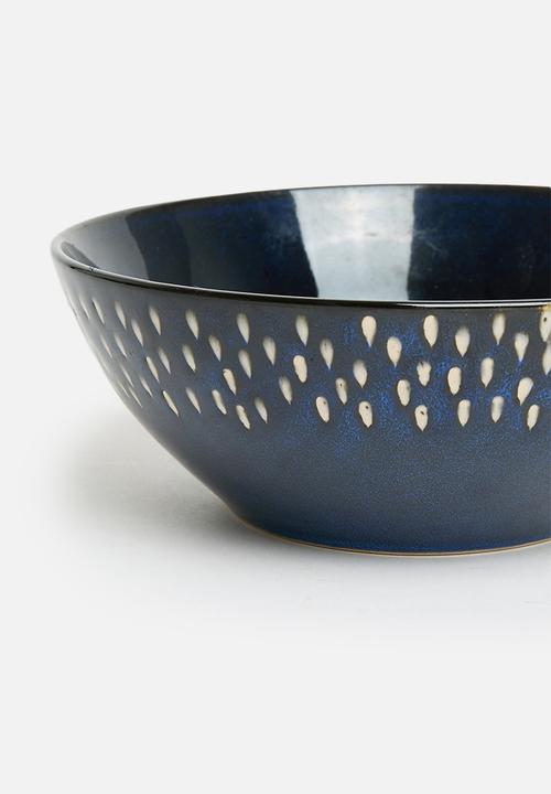Excellent Houseware - Reactive snack bowl set of 2 - blue