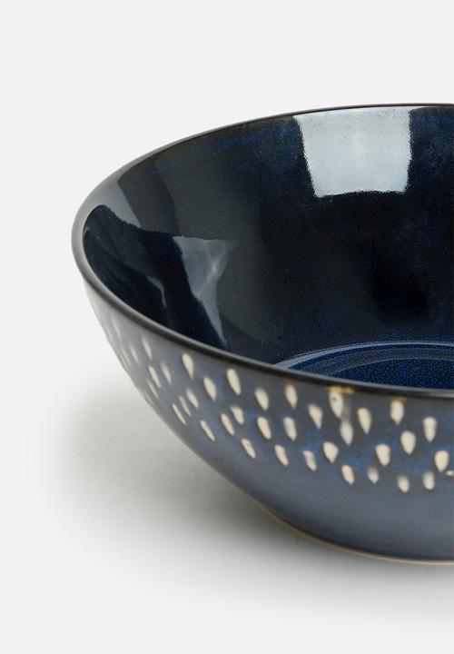 Excellent Houseware - Reactive snack bowl set of 2 - blue