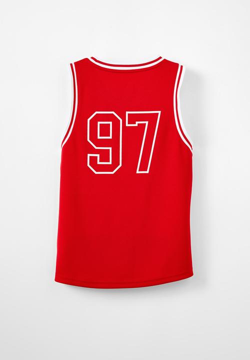 Cotton On - Braxton basketball tank - varsity red