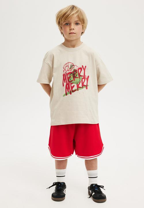 Cotton On - Braxton basketball short - varsity red