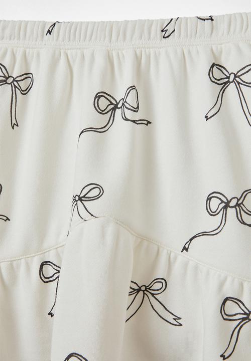 Cotton On - Everly fleece skirt - vanilla/bows