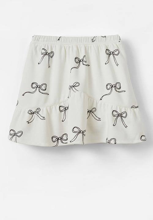 Cotton On - Everly fleece skirt - vanilla/bows