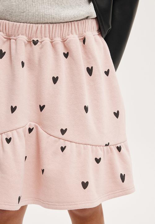 Cotton On - Everly fleece skirt - zephyr/hearts