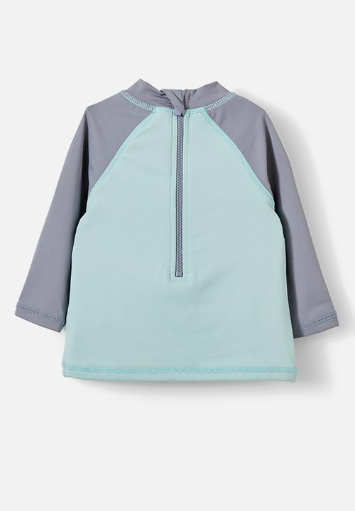 Cotton On - Freddie rash vest - barber blue/sail away