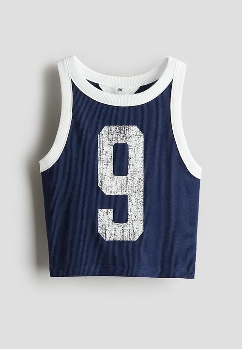 H&M - Ribbed vest top - navy blue