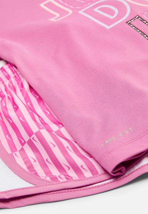 Nike - Nkg femme pop tee & tempo shor - magic flamingo