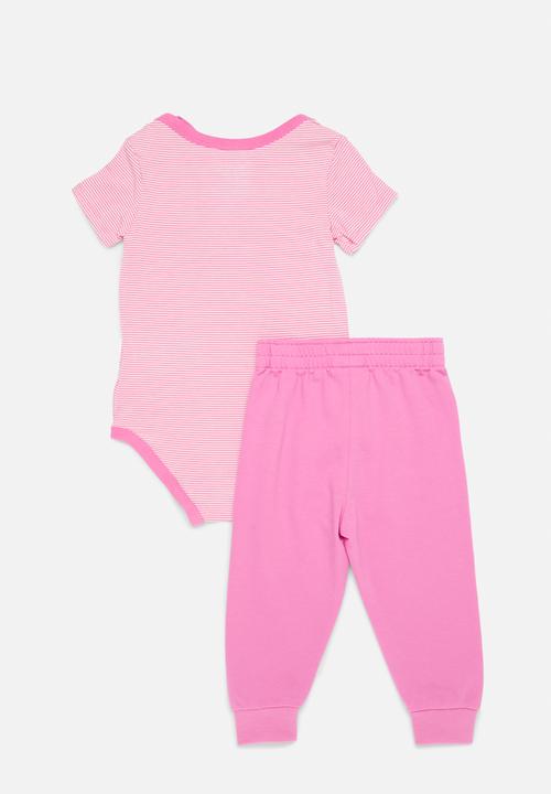 Nike - Nkn 2 pc striped ss bsps - playful pink