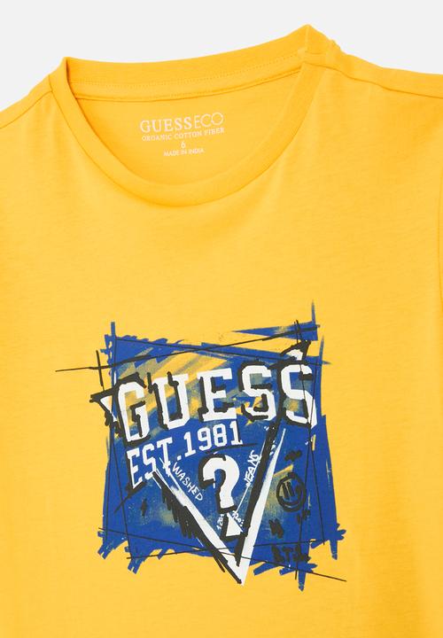 GUESS - Short sleeve T-shirt - muddy gold
