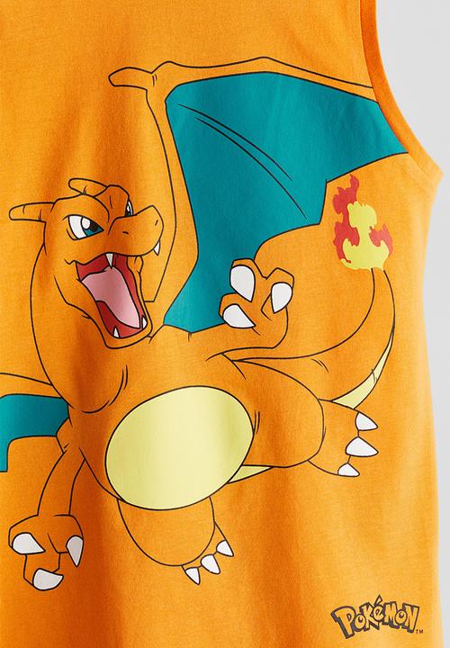 H&M - Printed vest top - orange & pokémon