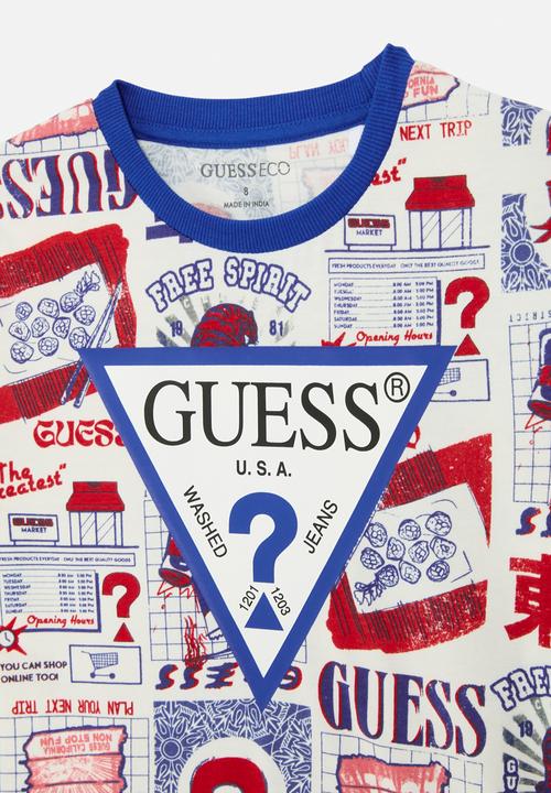 GUESS - Short sleeve T-shirt - all over comic