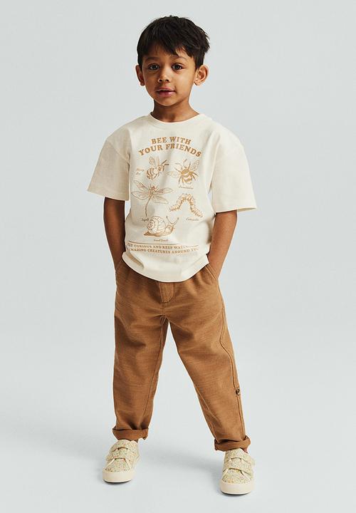 H&M - Printed T-shirt - white bee with your friends 