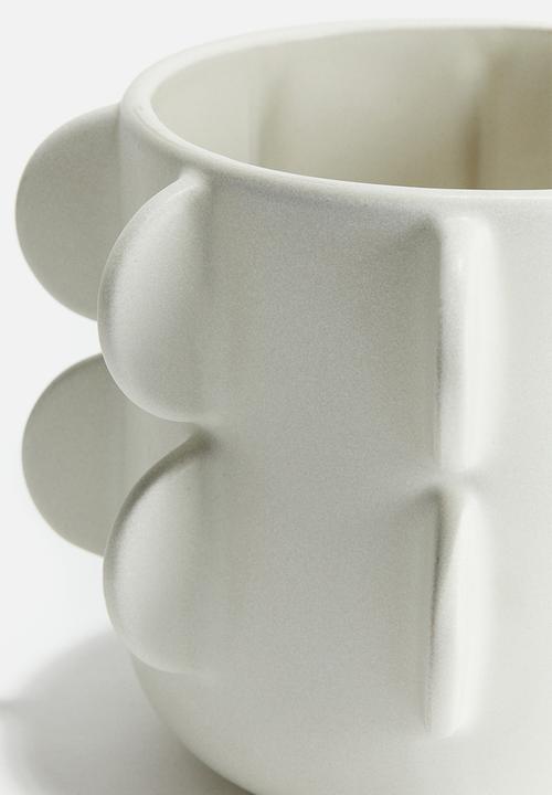 H&M - Reactive-glaze stoneware plant pot - natural white