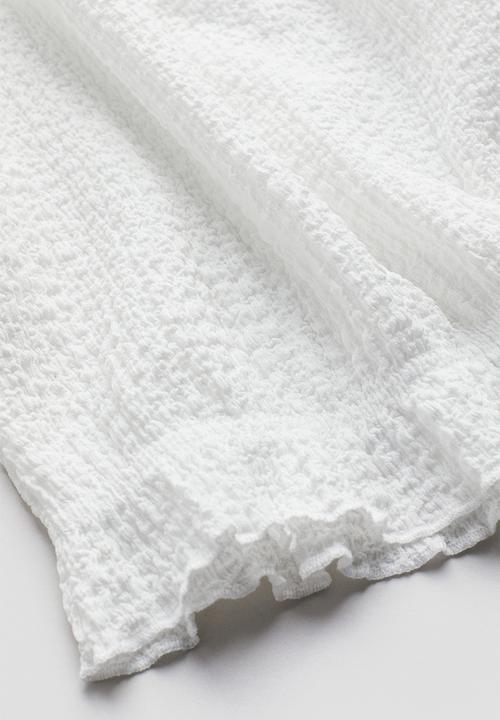 H&M - Puff-sleeved top - white