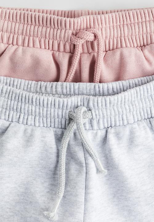 H&M - 2-Pack sweatshorts - old rose & light grey marl