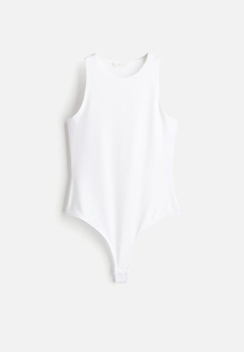 H&M - Jersey thong body - white
