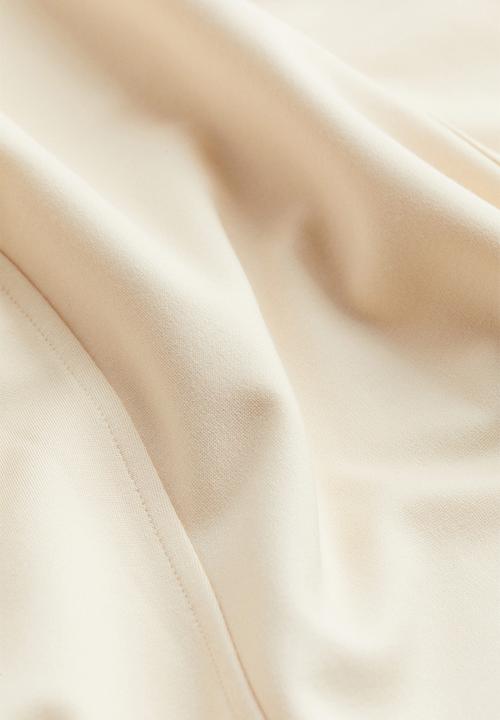 H&M - Square-neck jersey dress - light beige