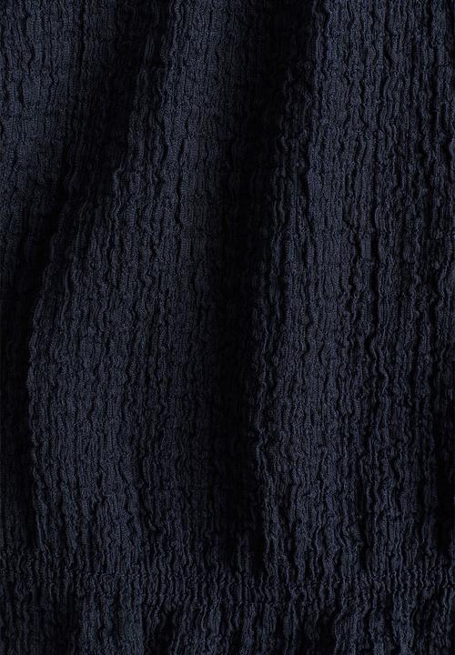 H&M - Puff-sleeved top - navy blue