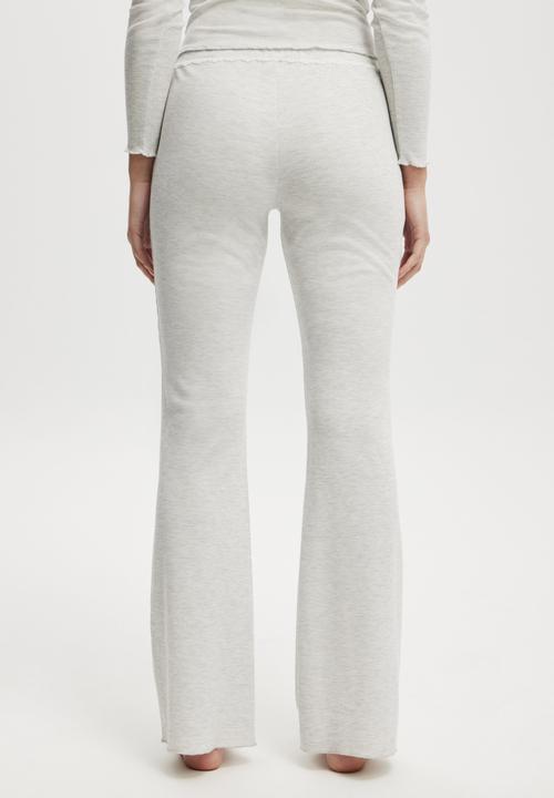 Cotton On - Waffle Sleep Flare Pant - Light Grey Marle