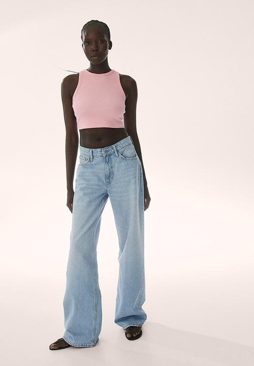 H&M - Cropped vest top - light pink