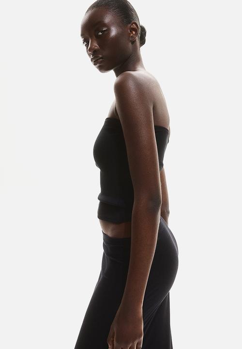 H&M - Ribbed tube top - black