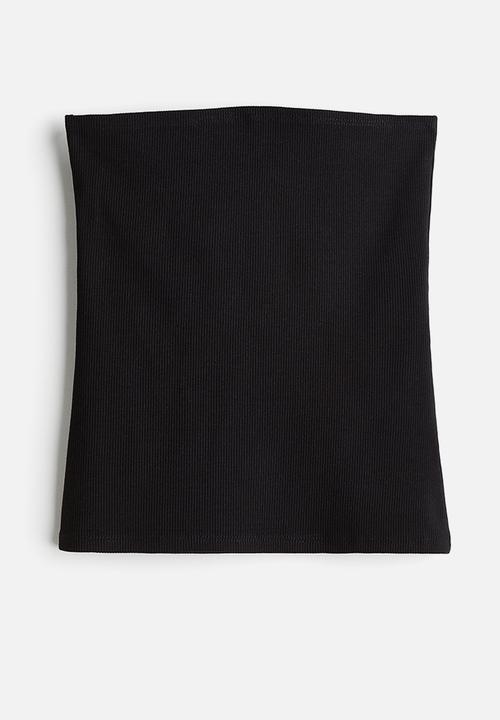 H&M - Ribbed tube top - black
