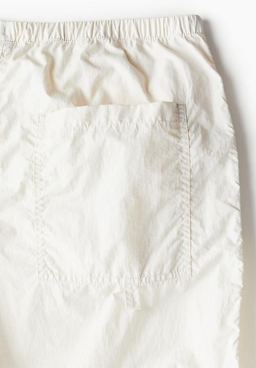 H&M - Nylon parachute trousers - cream
