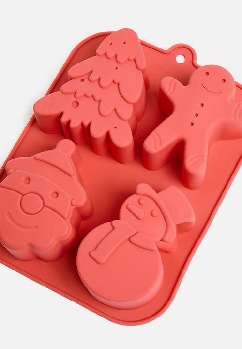 Excellent Houseware - Merry silicone cake moulds - red