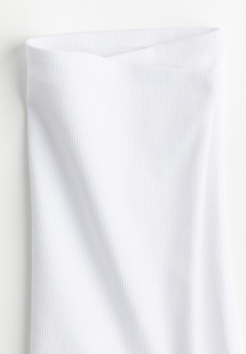 H&M - Ribbed tube top - white
