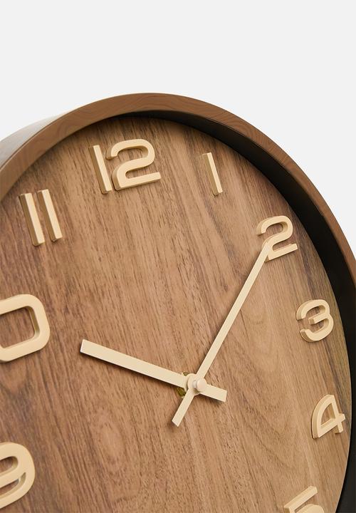 H&S - Nomo wall clock - brown