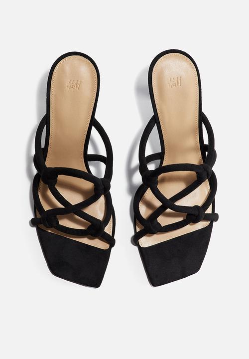 H&M - Strappy heeled sandals - black