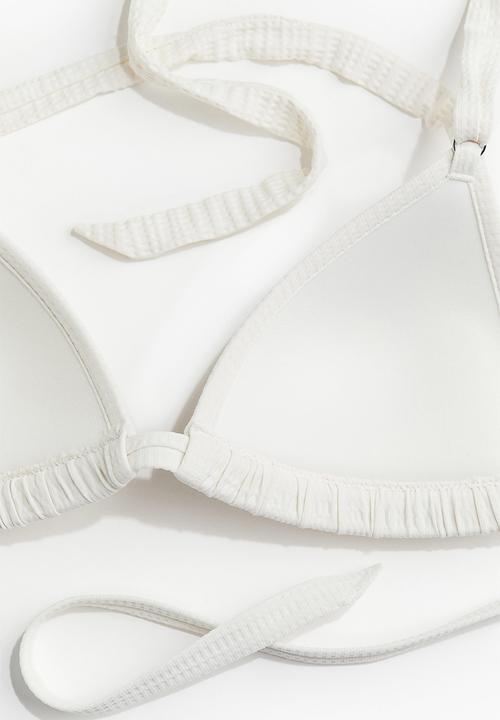 H&M - Push-up triangle bikini top - white