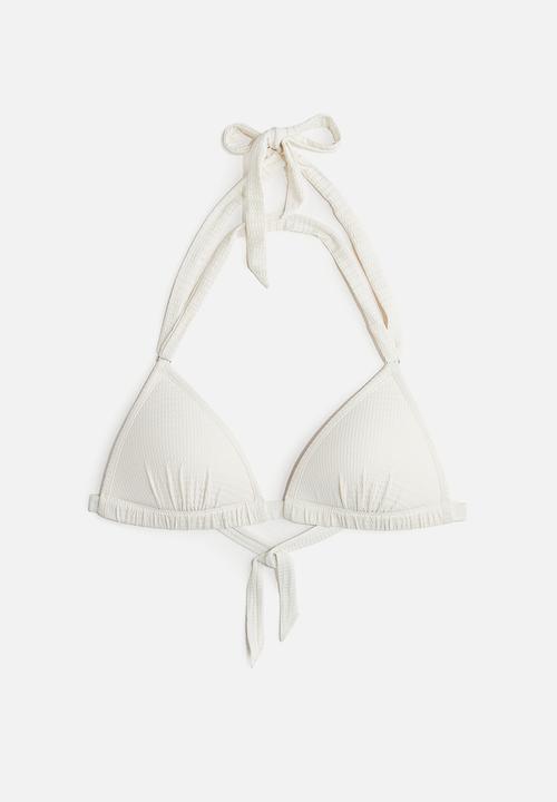 H&M - Push-up triangle bikini top - white