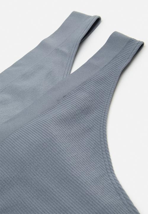 H&M - 2-Pack seamless thong briefs - grey