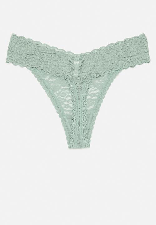 H&M - 3-Pack lace thong briefs - multi