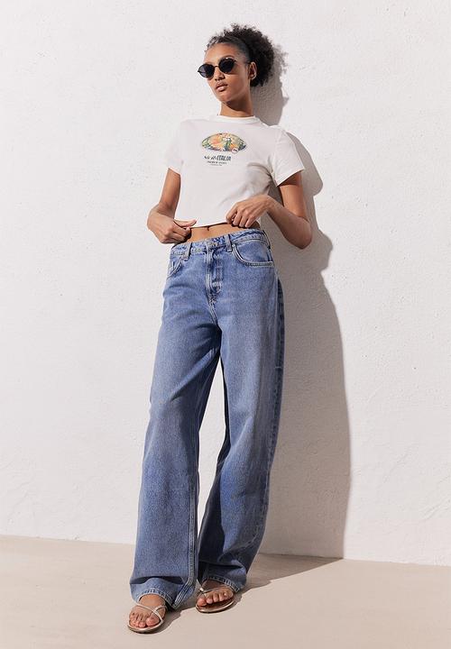 H&M - Printed t-shirt - cream oranges