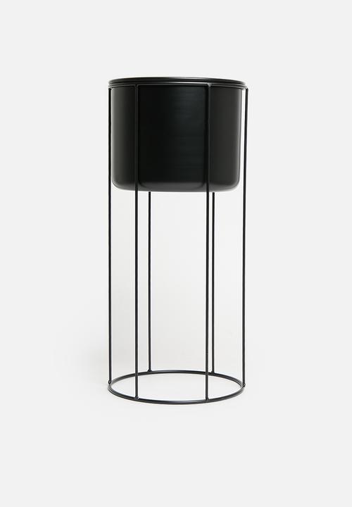 H&S - Aria planter set of 2 - black