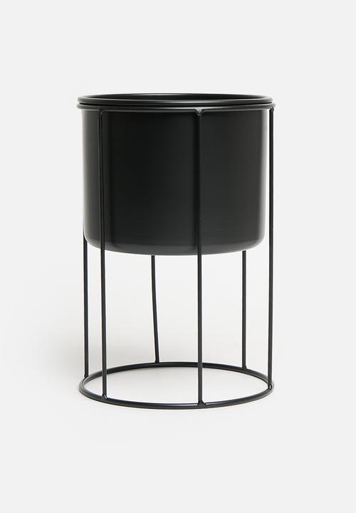 H&S - Aria planter set of 2 - black