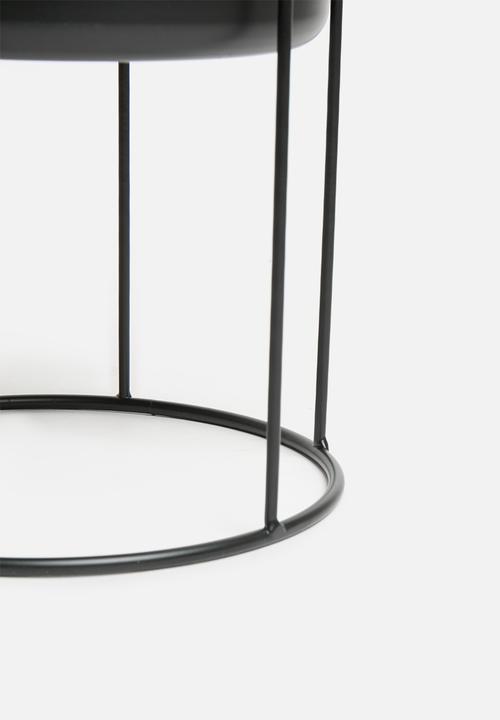 H&S - Aria planter set of 2 - black