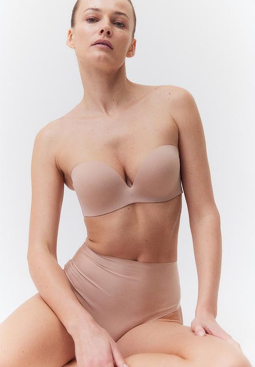 H&M - Microfibre super push-up balconette bra - beige