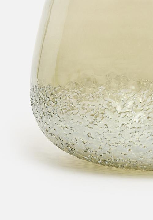 H&S - Smokey candle holder - clear