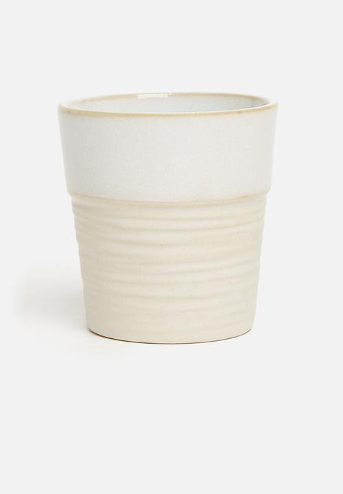 Excellent Houseware - Lassy stoneware mug set of 6-natural