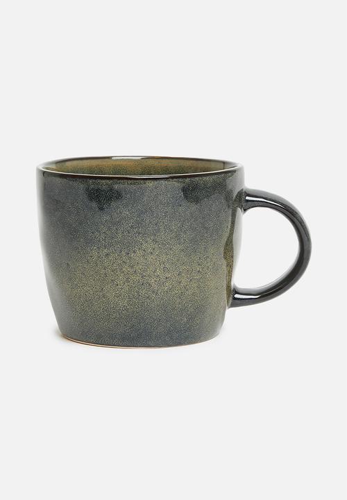 Excellent Houseware - Ivy mugs set of 4 - Black