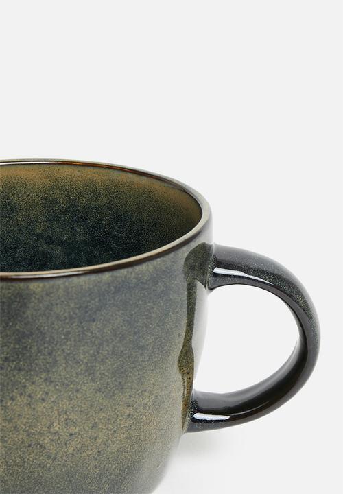 Excellent Houseware - Ivy mugs set of 4 - Black