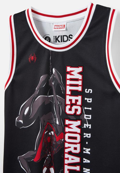 Cotton On - License basketball tank - lcn mar black/spiderman hang time