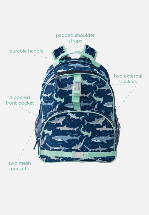 Stephen Joseph - All over print backpack navy shark  - multi