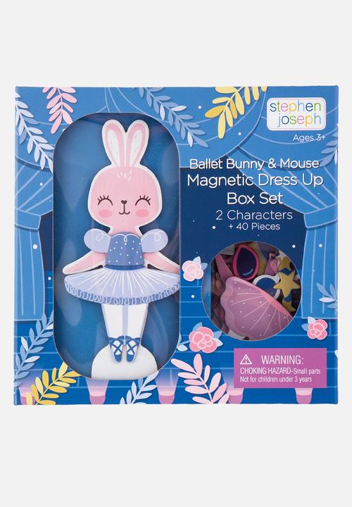 Stephen Joseph - Magnetic dress up doll bunny and mouse  - multi